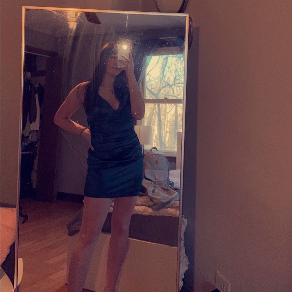 Dark green short dress from Macy’s. Size medium